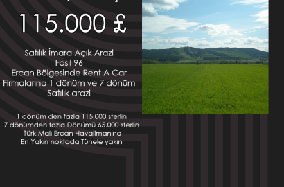 Ercan Havalimanı Yakını İmara Açık Arsa