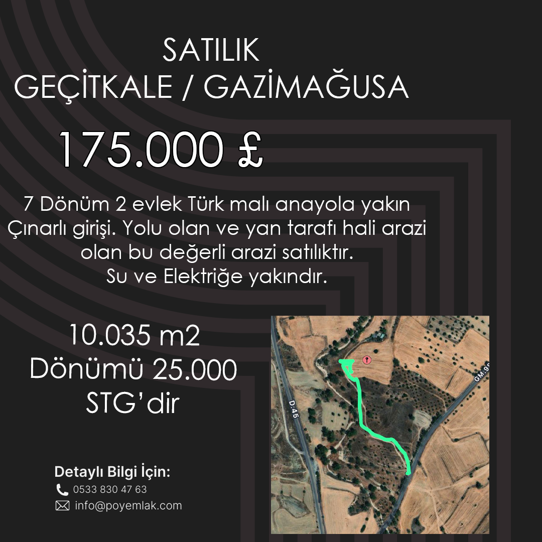 GEÇİTKALE SATILIK ARSA